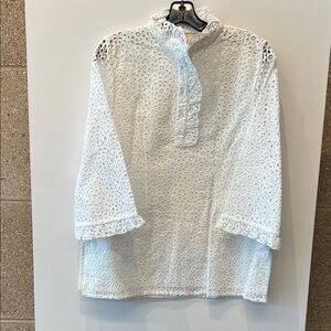 Rungolee Jacqueline Blouse in White Eyelet - NWT